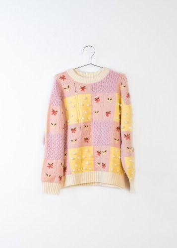 F&amp;K ADULT PATCHWORK SWEATER