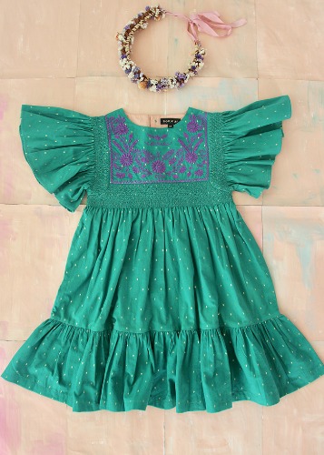 Bonjour New Rosalie Dress green